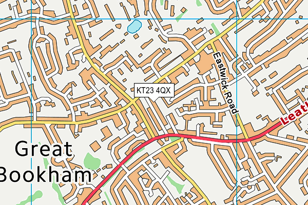 KT23 4QX map - OS VectorMap District (Ordnance Survey)
