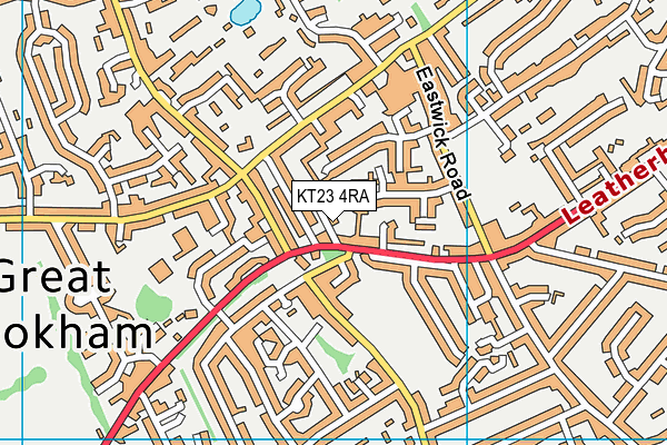KT23 4RA map - OS VectorMap District (Ordnance Survey)