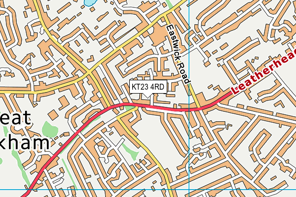 KT23 4RD map - OS VectorMap District (Ordnance Survey)