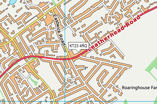 KT23 4RQ map - OS VectorMap District (Ordnance Survey)