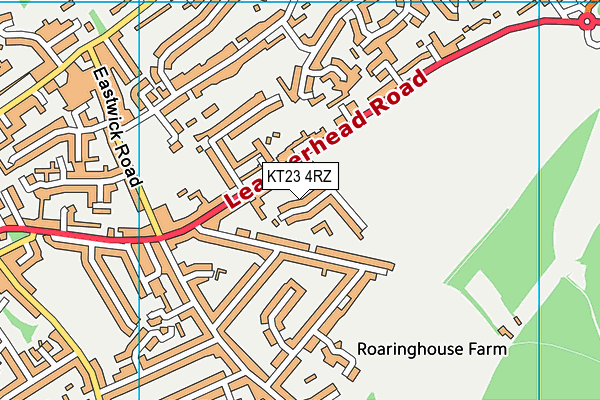 KT23 4RZ map - OS VectorMap District (Ordnance Survey)