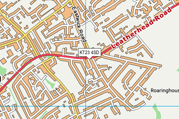 KT23 4SD map - OS VectorMap District (Ordnance Survey)