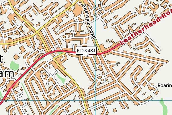 KT23 4SJ map - OS VectorMap District (Ordnance Survey)