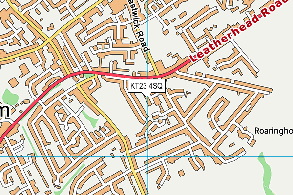 KT23 4SQ map - OS VectorMap District (Ordnance Survey)