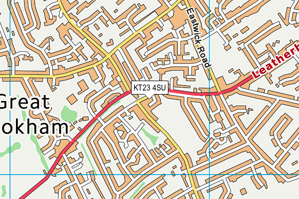 KT23 4SU map - OS VectorMap District (Ordnance Survey)