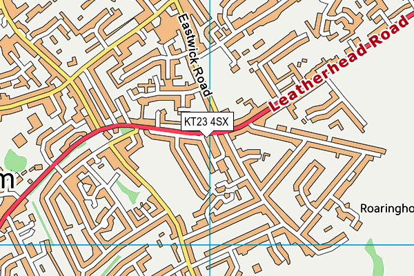 KT23 4SX map - OS VectorMap District (Ordnance Survey)