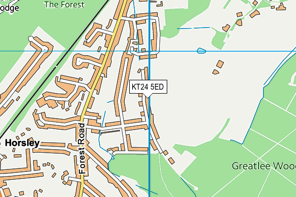 KT24 5ED map - OS VectorMap District (Ordnance Survey)