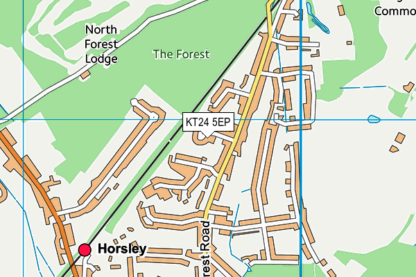 KT24 5EP map - OS VectorMap District (Ordnance Survey)