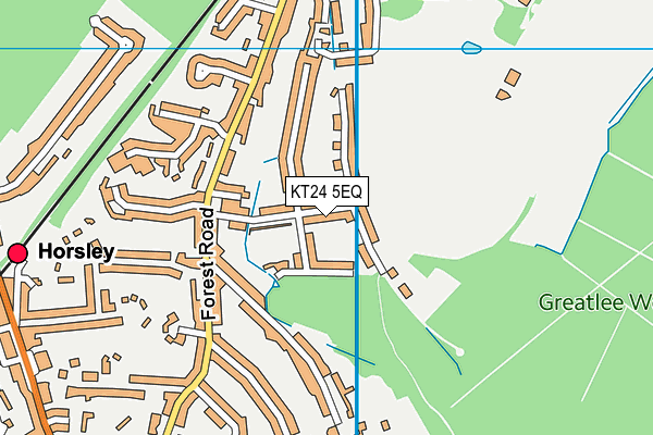 KT24 5EQ map - OS VectorMap District (Ordnance Survey)