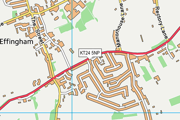 KT24 5NP map - OS VectorMap District (Ordnance Survey)