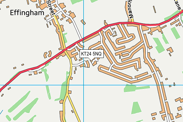 KT24 5NQ map - OS VectorMap District (Ordnance Survey)