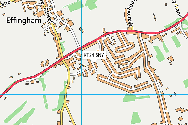 KT24 5NY map - OS VectorMap District (Ordnance Survey)