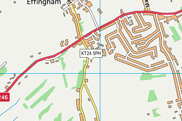 KT24 5PH map - OS VectorMap District (Ordnance Survey)