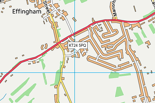 KT24 5PQ map - OS VectorMap District (Ordnance Survey)