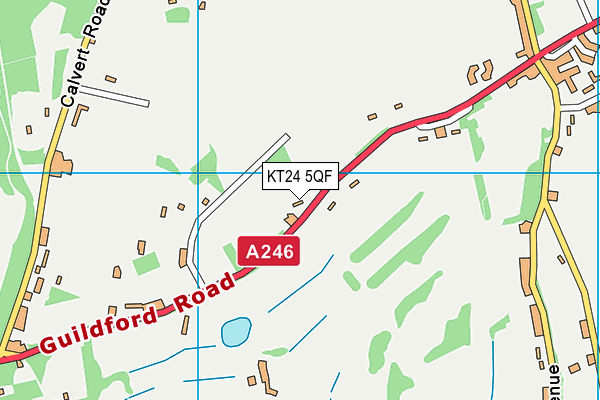 KT24 5QF map - OS VectorMap District (Ordnance Survey)