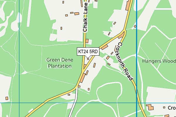 KT24 5RD map - OS VectorMap District (Ordnance Survey)