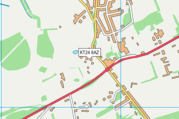 KT24 6AZ map - OS VectorMap District (Ordnance Survey)