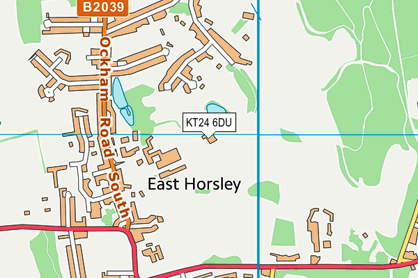 De Vere Horsley Estate map (KT24 6DU) - OS VectorMap District (Ordnance Survey)