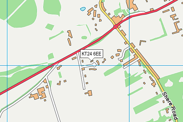 KT24 6EE map - OS VectorMap District (Ordnance Survey)