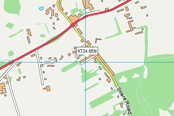 KT24 6EN map - OS VectorMap District (Ordnance Survey)