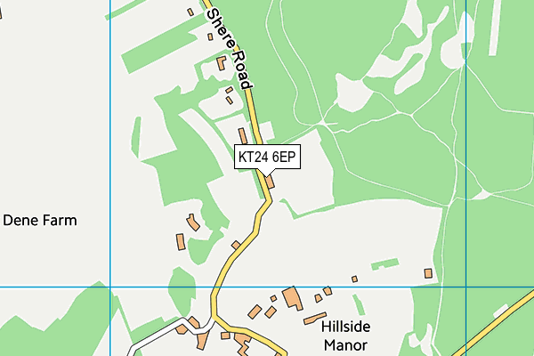 KT24 6EP map - OS VectorMap District (Ordnance Survey)