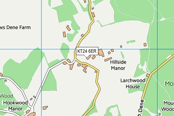 KT24 6ER map - OS VectorMap District (Ordnance Survey)