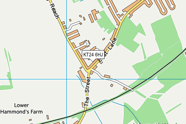 KT24 6HJ map - OS VectorMap District (Ordnance Survey)