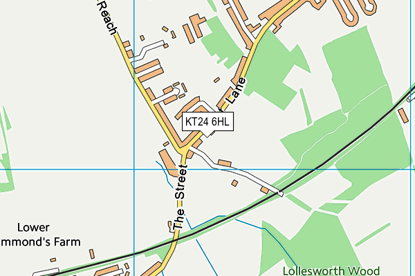 KT24 6HL map - OS VectorMap District (Ordnance Survey)