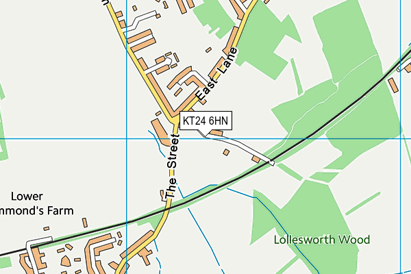KT24 6HN map - OS VectorMap District (Ordnance Survey)