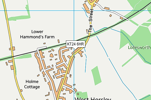 KT24 6HR map - OS VectorMap District (Ordnance Survey)