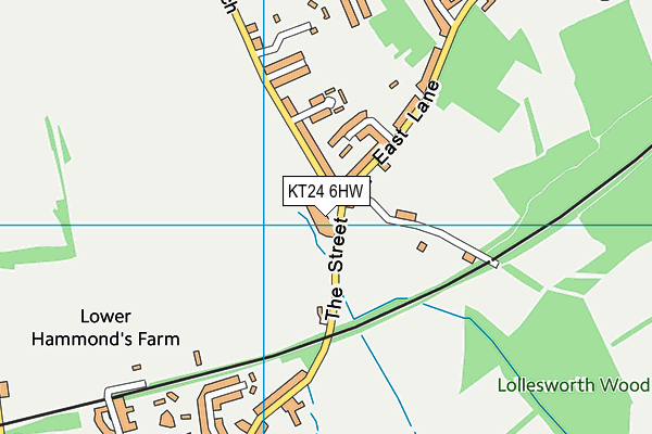 KT24 6HW map - OS VectorMap District (Ordnance Survey)