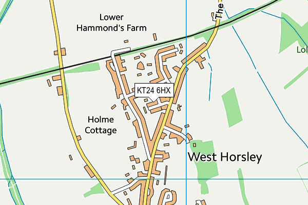 KT24 6HX map - OS VectorMap District (Ordnance Survey)