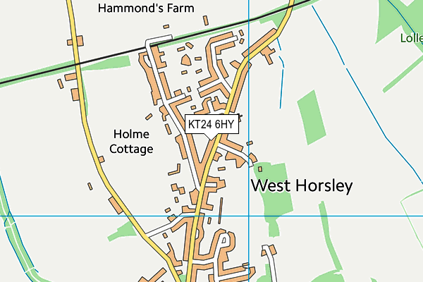 KT24 6HY map - OS VectorMap District (Ordnance Survey)