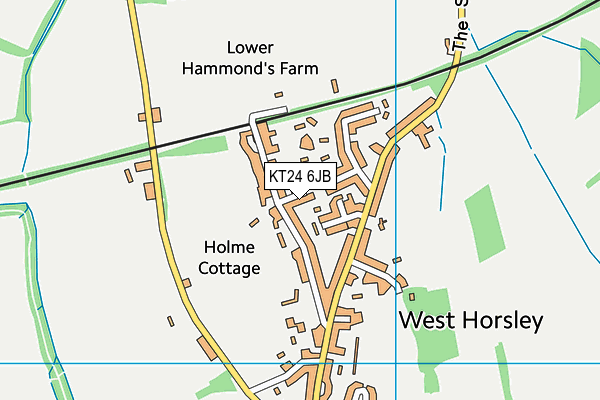 KT24 6JB map - OS VectorMap District (Ordnance Survey)