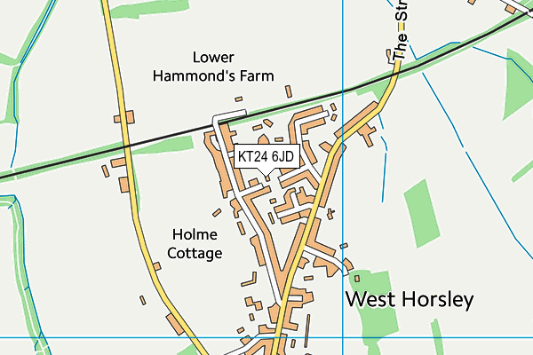 KT24 6JD map - OS VectorMap District (Ordnance Survey)