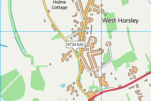 KT24 6JG map - OS VectorMap District (Ordnance Survey)