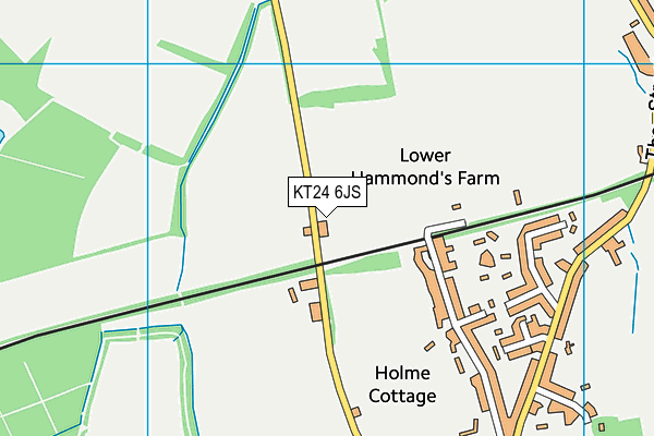 KT24 6JS map - OS VectorMap District (Ordnance Survey)