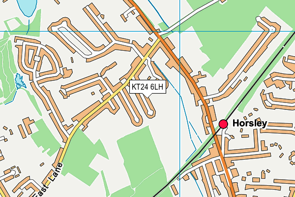 KT24 6LH map - OS VectorMap District (Ordnance Survey)