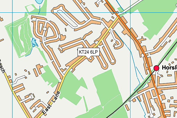 KT24 6LP map - OS VectorMap District (Ordnance Survey)