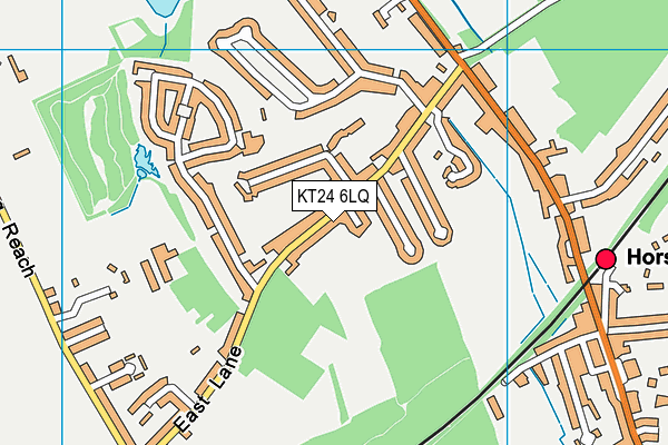 KT24 6LQ map - OS VectorMap District (Ordnance Survey)