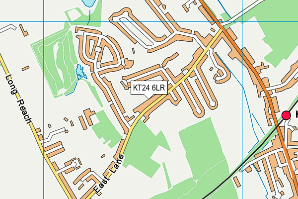 KT24 6LR map - OS VectorMap District (Ordnance Survey)