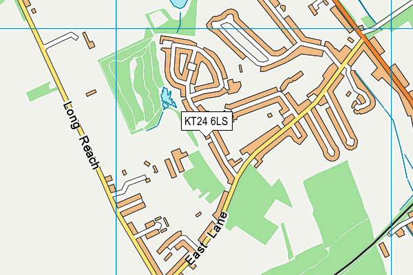 KT24 6LS map - OS VectorMap District (Ordnance Survey)