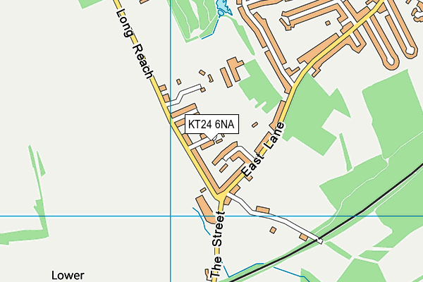 KT24 6NA map - OS VectorMap District (Ordnance Survey)