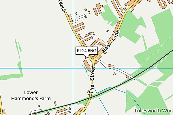 KT24 6NG map - OS VectorMap District (Ordnance Survey)