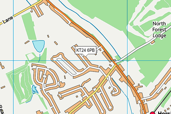 KT24 6PB map - OS VectorMap District (Ordnance Survey)