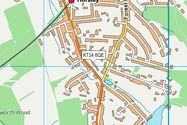 KT24 6QE map - OS VectorMap District (Ordnance Survey)