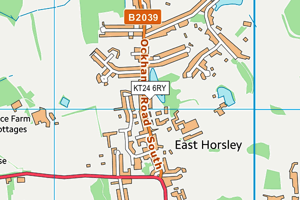 KT24 6RY map - OS VectorMap District (Ordnance Survey)