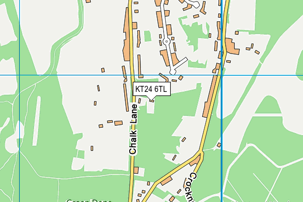 KT24 6TL map - OS VectorMap District (Ordnance Survey)