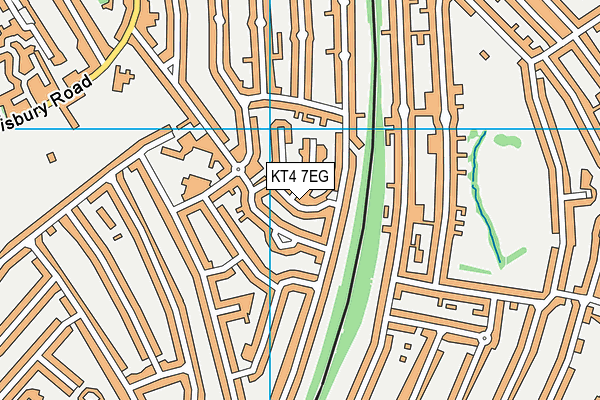 KT4 7EG map - OS VectorMap District (Ordnance Survey)