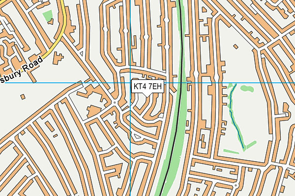 KT4 7EH map - OS VectorMap District (Ordnance Survey)